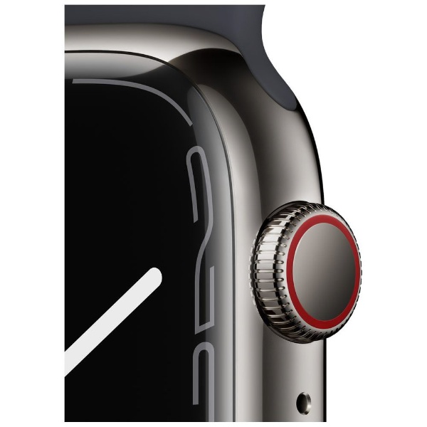 ビックカメラ.com - Apple Watch Series 7（GPS + Cellularモデル）-  45mmグラファイトステンレススチールケースとミッドナイトスポーツバンド - レギュラー グラファイトステンレススチール MNAX3J/A