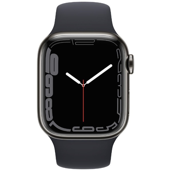 ビックカメラ.com - Apple Watch Series 7（GPS + Cellularモデル）-  41mmグラファイトステンレススチールケースとミッドナイトスポーツバンド - レギュラー グラファイトステンレススチール MNC23J/A