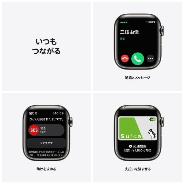 Apple Watch Series 7（GPS + Cellularモデル）- 41mmグラファイト 
