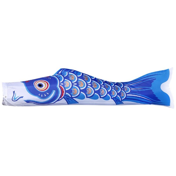 徳永こいのぼり ゴールド鯉 単品鯉 青 0.8m