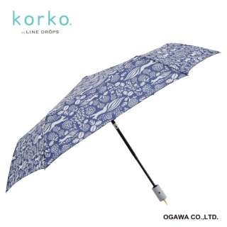 自動開閉折りたたみ傘 クローバーの花 korko（コルコ） KOR-55WJ-19 [雨傘 /レディース /55cm]