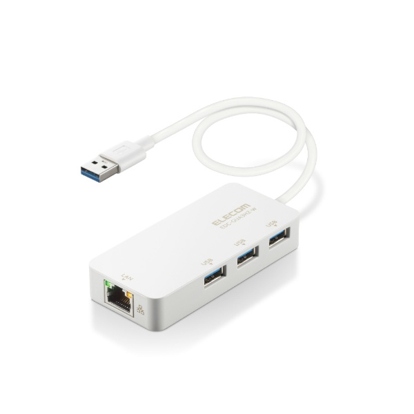 LAN変換アダプタ [USB-C＋USB-A オス→メス LAN] 2.5Gbps対応(iPadOS