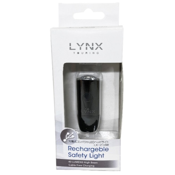 LINX 充電式コンパクトLEDヘッドライト(ブラック) LX-214W LYNX TOURING｜リンクスツーリング 通販
