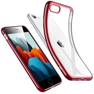 iPhone SE 3/2 iPhone 8/7 対応エッセンシャルクリアライトフォーンケース ESR Metallic Red ESRHaloforiPhoneSE3/2iPhone8/7