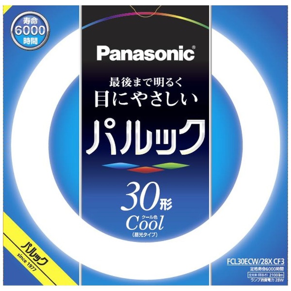 パルック 蛍光灯 丸形・スタータ形 30形 クール色 FCL30ECW28XCF3 [昼光色] Panasonic｜パナソニック 通販 |  ビックカメラ.com