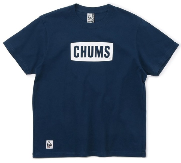 チャムスロゴTシャツ CHUMS Logo T-Shirt(Lサイズ/Navy×White) CH01-1833