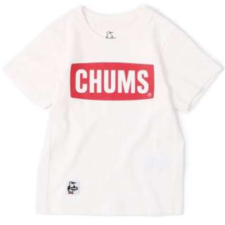 LbY`XSTVc Kids CHUMS Logo T-Shirt(Kids LTCY/White~Red) CH21-1175