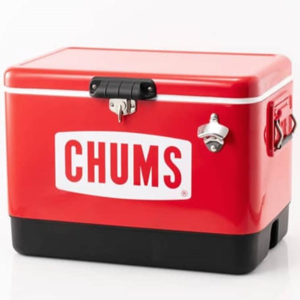 チャムス スチールクーラーボックス 54L CHUMS Steel Cooler Box 54L(H42×W58×D36.5cm/Red) CH62-1802