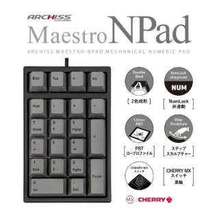 eL[ Maestro NPad(CHERRY MX EWindows11Ή) AS-TKM21/LGB [L /USB]