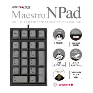 eL[ Maestro NPad(CHERRY MX EWindows11Ή) AS-TKM21/TGB [L /USB]