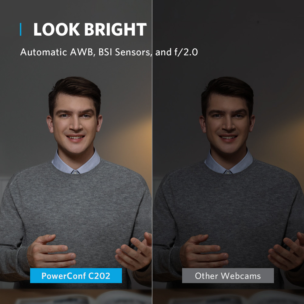 �E�F�u�J���� �}�C�N���� USB-A�ڑ� PowerConf C202(Mac/Win) �O���[ A3368Z41 [�L��]_3