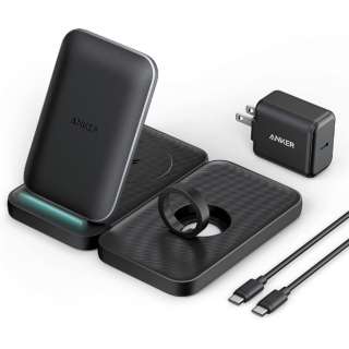 Anker 533 Wireless Charger (3-in-1 Stand) Black B2538111 [ワイヤレスのみ]