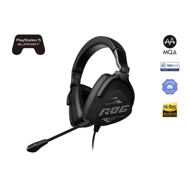 ゲーミングヘッドセット ROG Delta S Animate ブラック [USB-C＋USB-A /両耳 /ヘッドバンドタイプ]