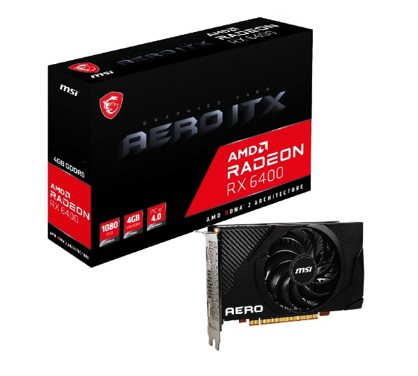 グラフィックボード Radeon RX 6400 AERO ITX 4G [Radeon RXシリーズ /4GB] MSI｜エムエスアイ 通販 |  ビックカメラ.com