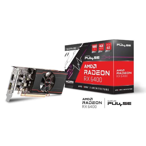 OtBbN{[h PULSE Radeon RX 6400 GAMING 4GB GDDR6 SAP-PULSERX6400-4GB/11315-01-20G [Radeon RXV[Y /4GB]_1