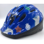 子供用ヘルメット 軽くて丈夫なキッズヘルメット(Mサイズ：52～56cm/海) 08925