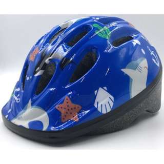 子供用ヘルメット 軽くて丈夫なキッズヘルメット(Mサイズ：52～56cm/海) 08925