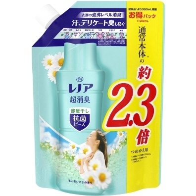 Lenor（レノア）超消臭抗菌ビーズ 部屋干し 花とおひさまの香り つめかえ用 特大 1120mL 花とおひさま PG｜ピーアンドジー 通販 |  ビックカメラ.com