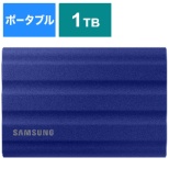MU-PE1T0R-IT外置型SSD USB-C+USB-A连接Portable SSD T7 Shield(Android/Mac/Win)蓝色[1TB/手提式型]