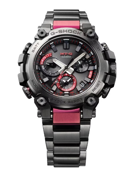 腕時計(アナログ)CASIO　G-SHOCK 電波ソーラー　未使用　ブラック＆レッド　レア