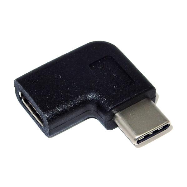 USB-C延長アダプタ [USB-C オス→メス USB-C /充電 /転送 /USB Power Delivery /USB3.1 Gen1 /L型] ブラック SUCM-UCFL