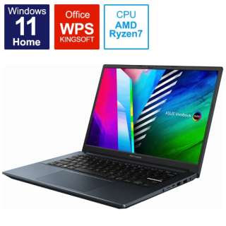 ノートパソコン Vivobook Pro 14 OLED M3401A クワイエットブルー M3401QA-KM010W [14.0型 /Windows11 Home /AMD Ryzen 7 /WPS Office /メモリ：8GB /SSD：512GB /2021年12月モデル]