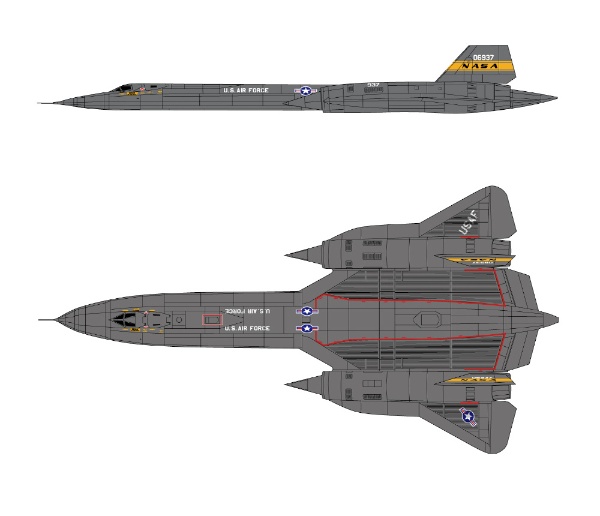 1/144 アメリカ空軍 高高度戦略偵察機 SR-71 ブラックバード NASA 
