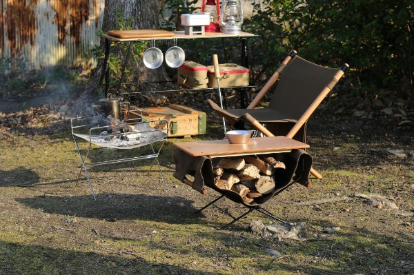 ファイヤーサイドテーブル Fire side Table(幅500x奥行380x高さ330mm/ウッド) FRT-5031