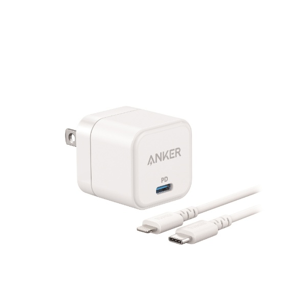 Anker PowerPort III 20W Cube with USB-C & Lightning P[u White B2149N21 [20W]