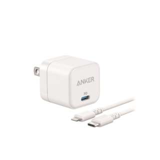 Anker PowerPort III 20W Cube with USB-C & Lightning P[u White B2149N21 [20W]
