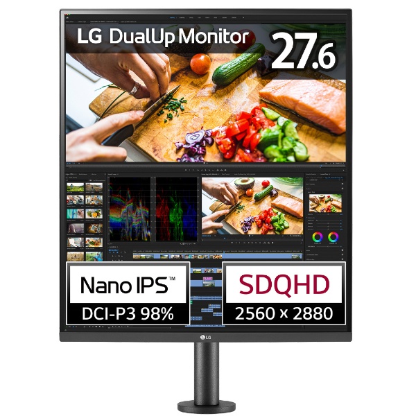 USB-C³ PC˥ DualUp Monitor ֥å 28MQ780-B [27.6 /SDQHD(25602880 /磻]
