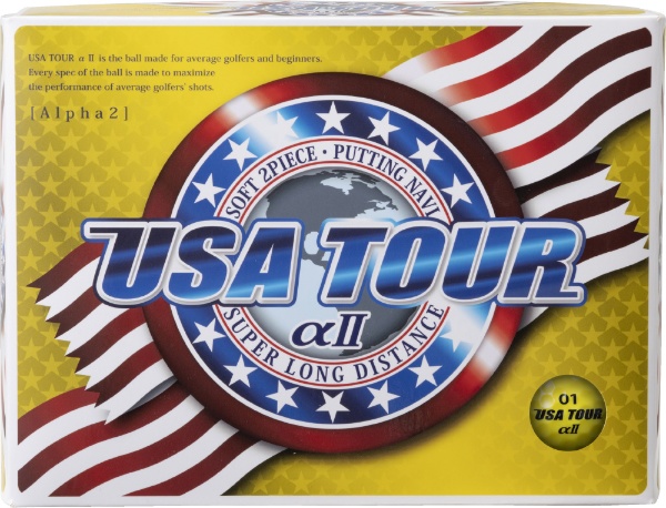 高尔夫球USA TOURα2《1打(12球)/黄色》[退货交换不可]