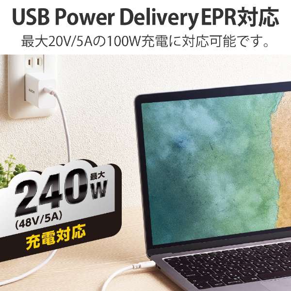 USB-C  USB-CP[u [[d /] /2m /USB Power Delivery EPR /240W /USB2.0] zCg U2C-CCPE20NWH_3