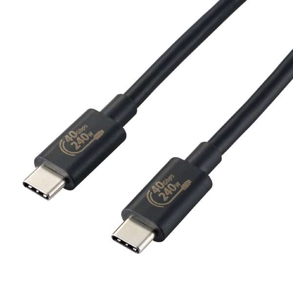 USB-C ⇔ USB-Cケーブル [充電 /転送 /1m /USB Power Deliver EPR /240W /USB4] ブラック USB4-CCPE10NBK_1