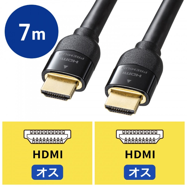 KM-HD20-P70K 7m プレミアムHDMIケーブル ブラック [7m /HDMI⇔HDMI