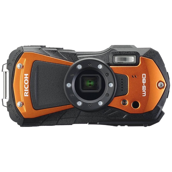 WG-80 コンパクトデジタルカメラ オレンジ [防水+防塵+耐衝撃] リコー
