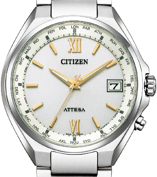 シチズン CITIZEN 腕時計 メンズ CB1120-50B アテッサ エコ・ドライブ電波時計 ダイレクトフライト ATTESA エコ・ドライブ電波（H149） ホワイトxシルバー アナログ表示