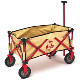 `XtH[fBOS CHUMS Folding Wagon(H98x W107xD50cm/Beige~Red)CH62-1755