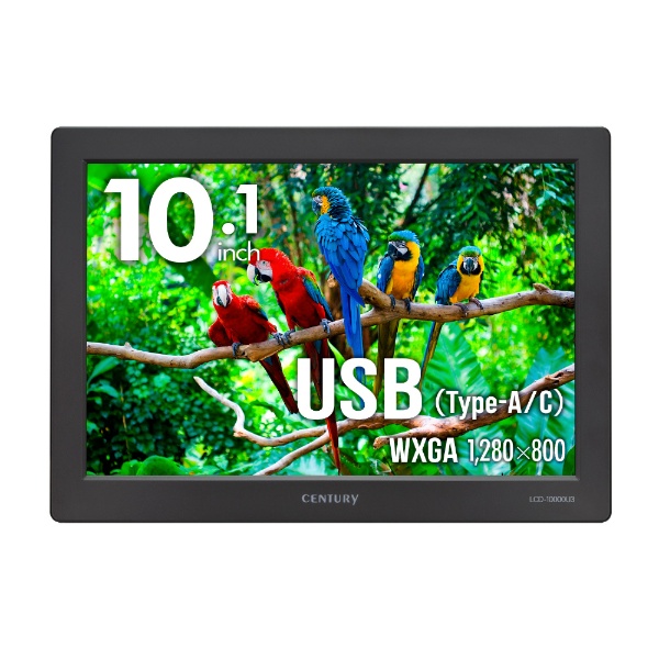USB-A＋USB-C接続 PCモニター plus one Touch USB ブラック LCD 