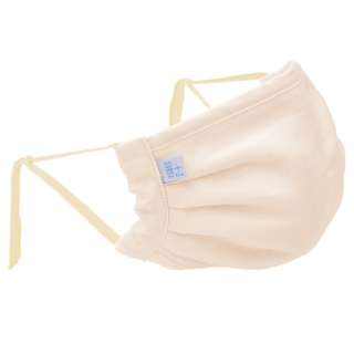晚安，供睡眠+(mimpurasu)使用的口罩和睦漂白纱布素色彩色棉100%象牙MINP209-07