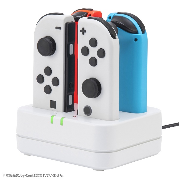 SWITCHJoy-Con用コントローラー充電スタンド4個タイプ ホワイト CY-NSJCCS4-WH 【Switch】