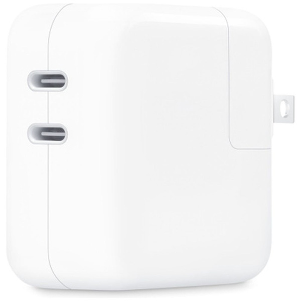 AC - USB充電器 MacBook・iPad対応 35W [2ポート：USB-C] デュアルUSB-Cポート搭載35W電源アダプタ  MNWP3AM/A アップル｜Apple 通販 | ビックカメラ.com