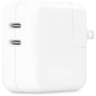 AC - USB充電器 MacBook・iPad対応 35W [2ポート：USB-C] デュアルUSB-Cポート搭載35W電源アダプタ MNWP3AM/A