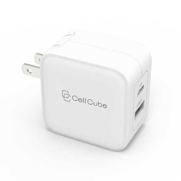 Cell Cube 2ݡUSB-C Fast Charger PD20w+12wCCAC07WH Cell Cube (륭塼) ۥ磻 CC-AC07