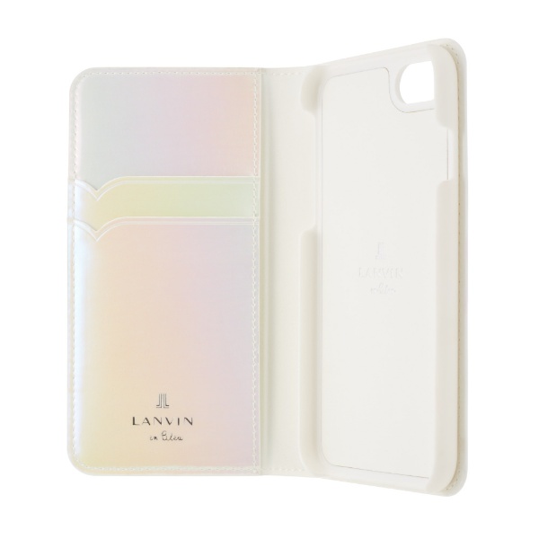 LANVIN en Bleu - Folio Case Stand & Ring Ribbon for iPhone SE （第3世代）/iPhone  SE （第2世代） [ Aurora ] LANVIN en Bleu ランバンオンブルー