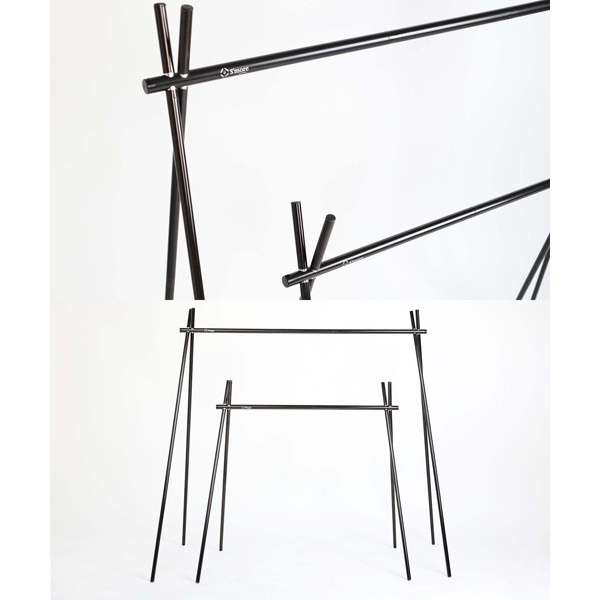 Aluminum hanging rack  L A~nMObN L(126.5~s71.5~102.5cm) SMOFTTY007ALBLK_7