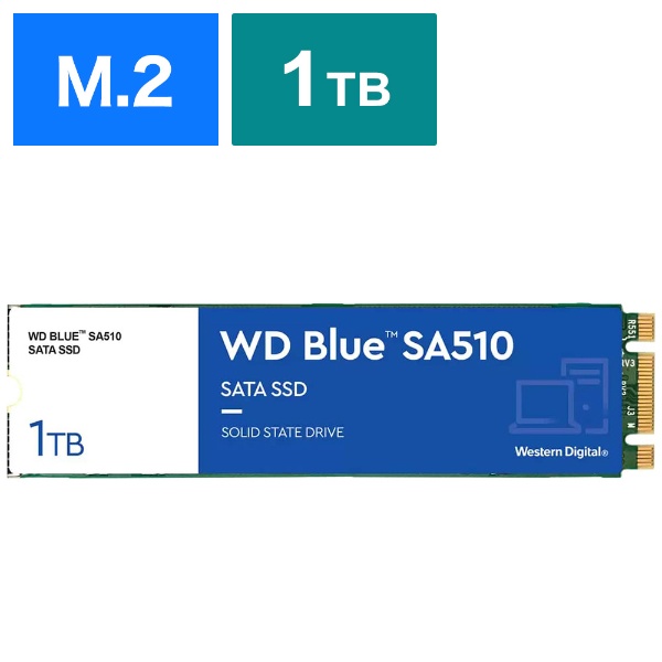 WDS100T3B0B 内蔵SSD SATA6G接続 WD Blue SA510 [1TB /M.2] 【バルク品