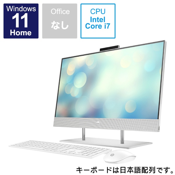 デスクトップパソコン HP All-in-One 24-dp1070 タッチ対応 ナチュラルシルバー 571D4PA-AAAA [23.8型  /intel Core i7 /メモリ：16GB /HDD：2TB /SSD：256GB /2022年6月モデル] HP｜エイチピー 通販 |  ビックカメラ.com