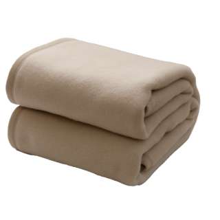 羊毛毯子(标准)双尺寸(180×200cm/浅驼色)