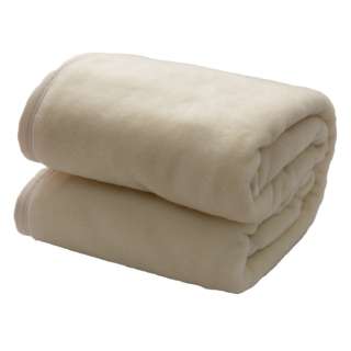 羊毛毯子(可洗)双尺寸(180×200cm/浅驼色)
